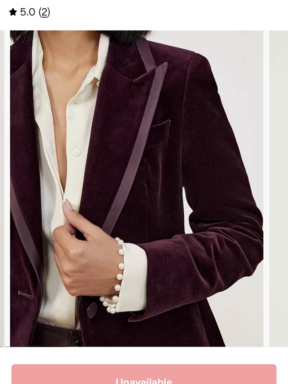 REISS Velvet Suit in Burgendy